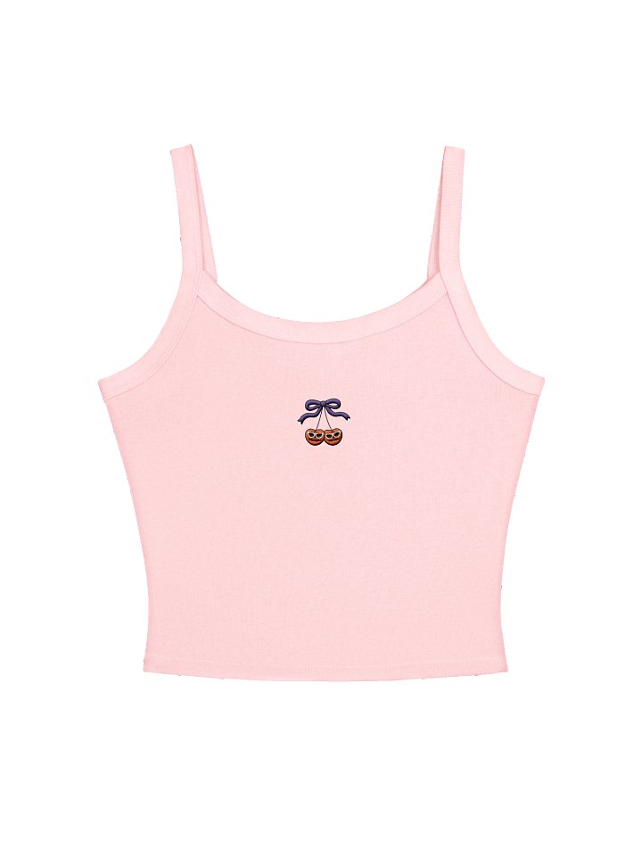 summerween pumpkin cherries embroidered tank top product image (2)