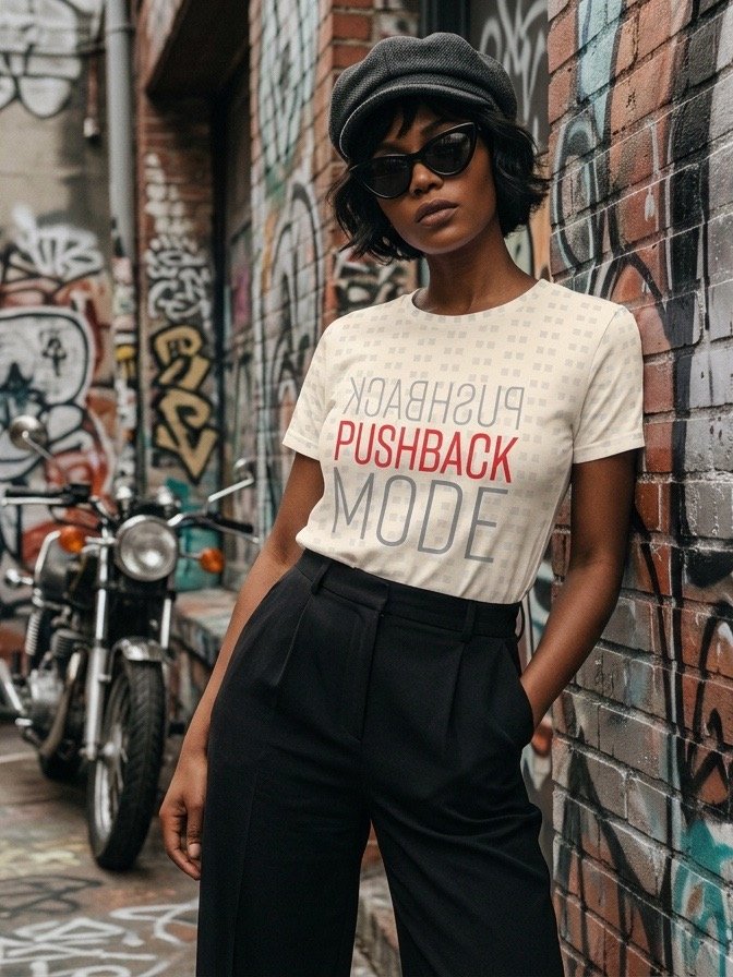 Pushback Mode 80s sophisticate inspired cream T-Shirt product image (1)