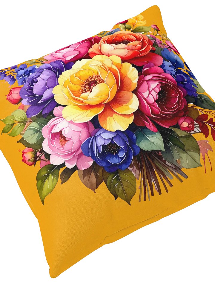 Columbia Road Market Floral All-Over Print Pillow (Orange) product image (2)