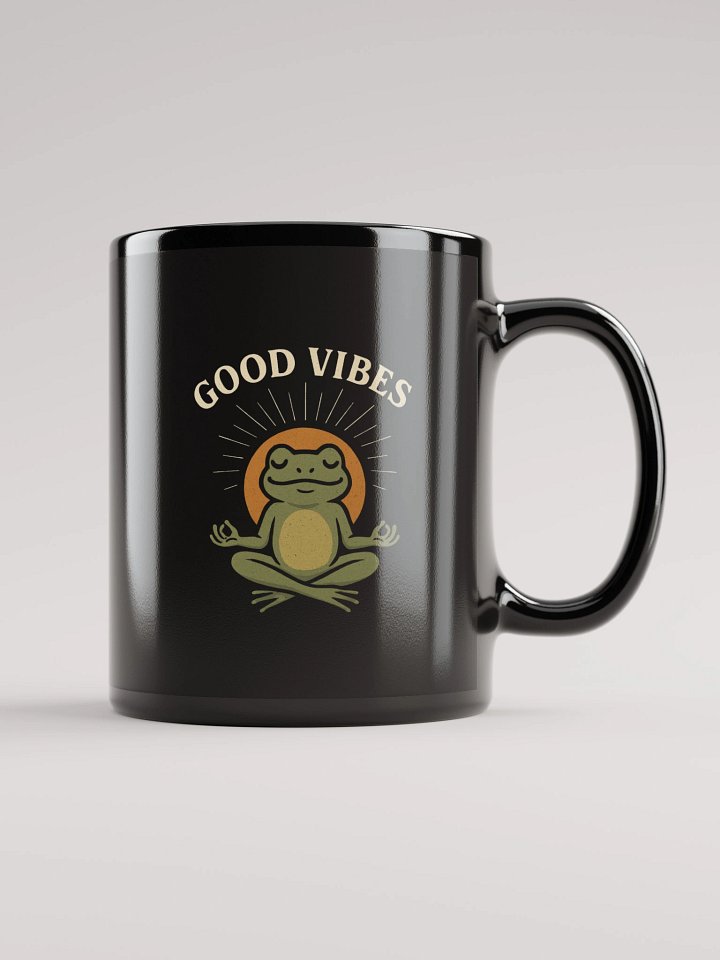 Good Vibes Black Glossy Mug product image (2)