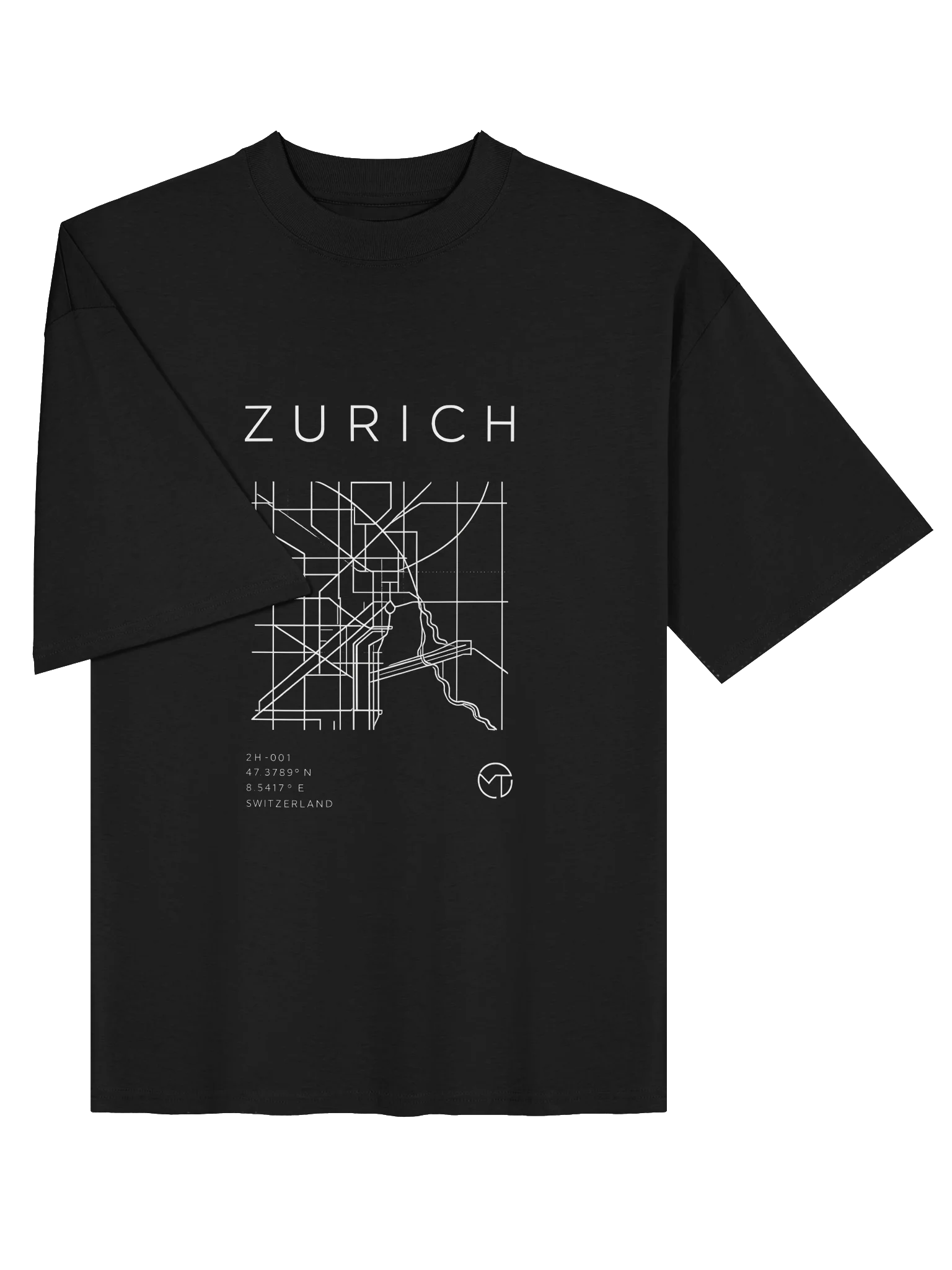 ZURICH Blueprint Tee – Swiss Minimalist Premium Graphic T-Shirt product image (6)