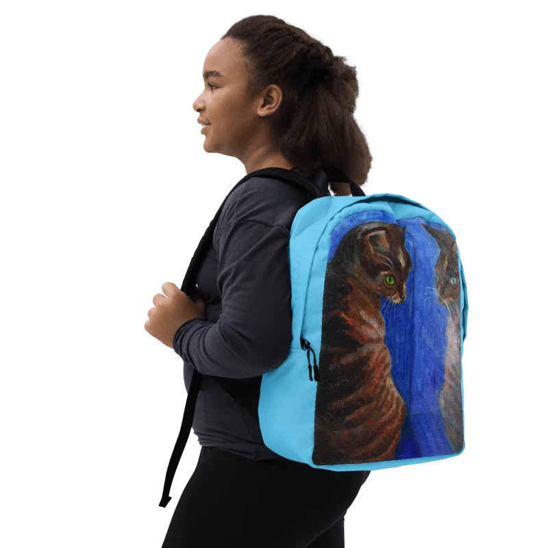 mirror cat painting backpack product image (3)