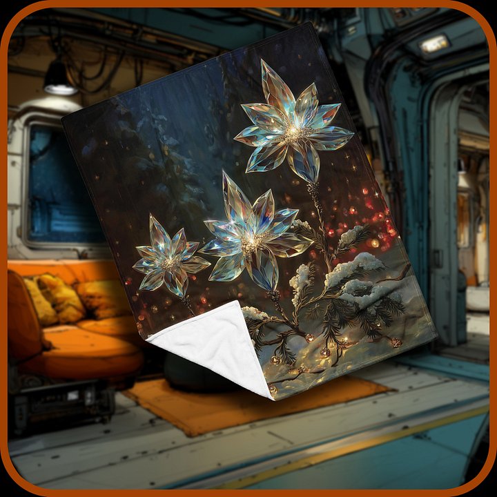 Magical Crystal Flowers Throw Blanket product image (1)