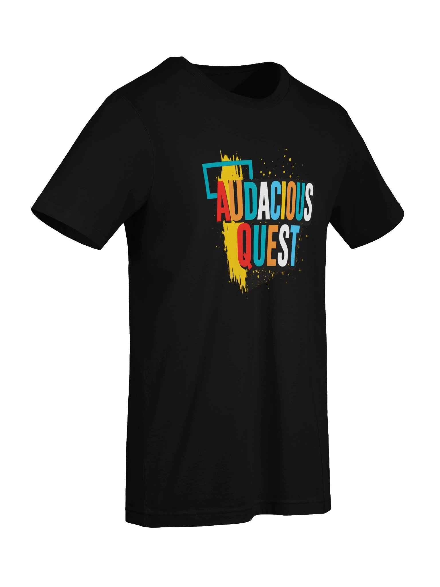 "Audacious Quest" Retro Paint Splatter Graphic T-Shirt product image (7)