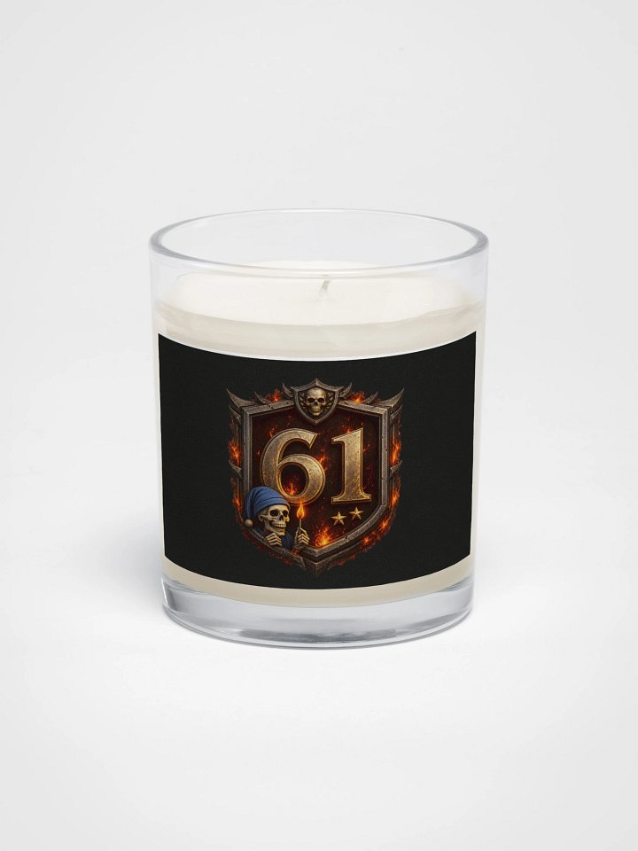 ''SMX 61'' Soy Wax Candle In A Clear Glass Jar product image (1)