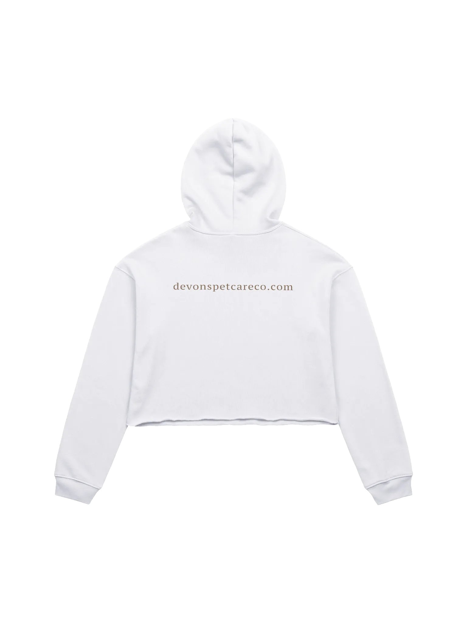 White Logo Crop Hoodie product image (2)
