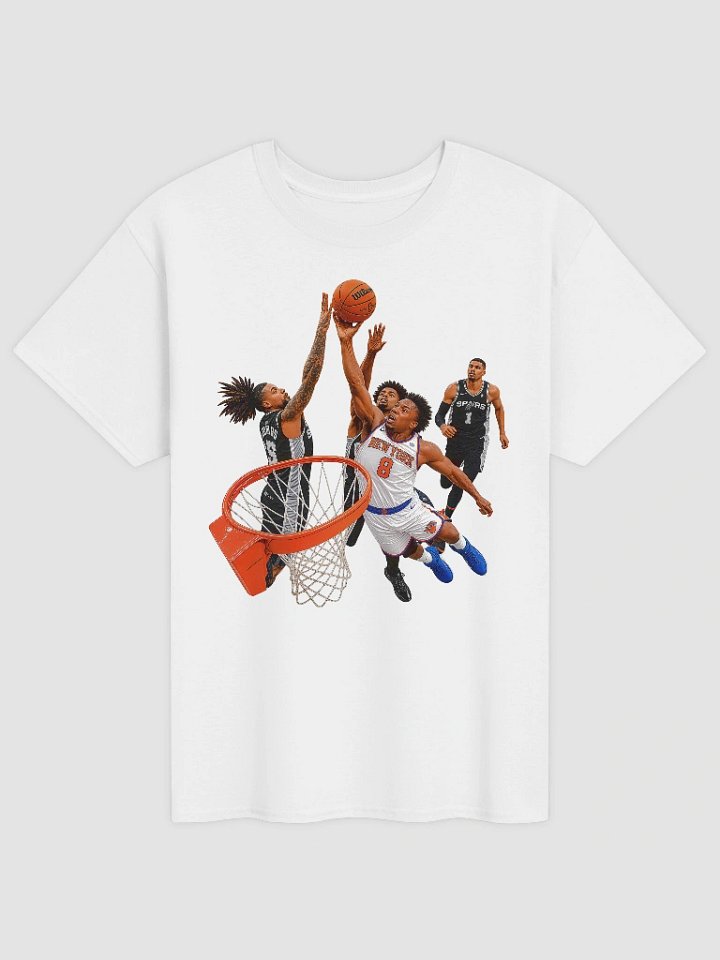Vintage New York Basketball Graphic Tee - Heavyweight Posterized Dunks Hoops Shirt product image (2)