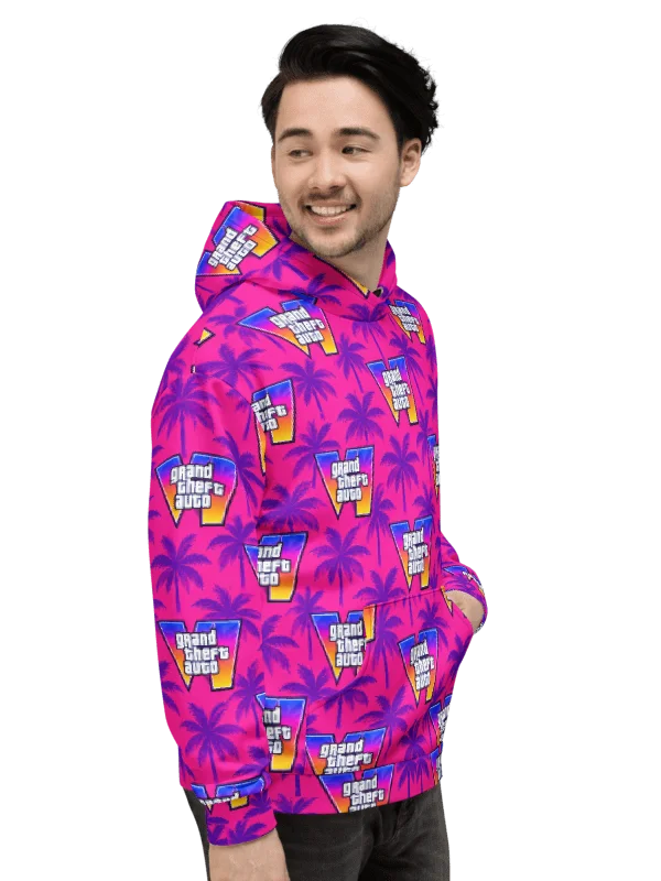 GTA VI Logo All-Over Print Hoodie - Fan Design product image (3)