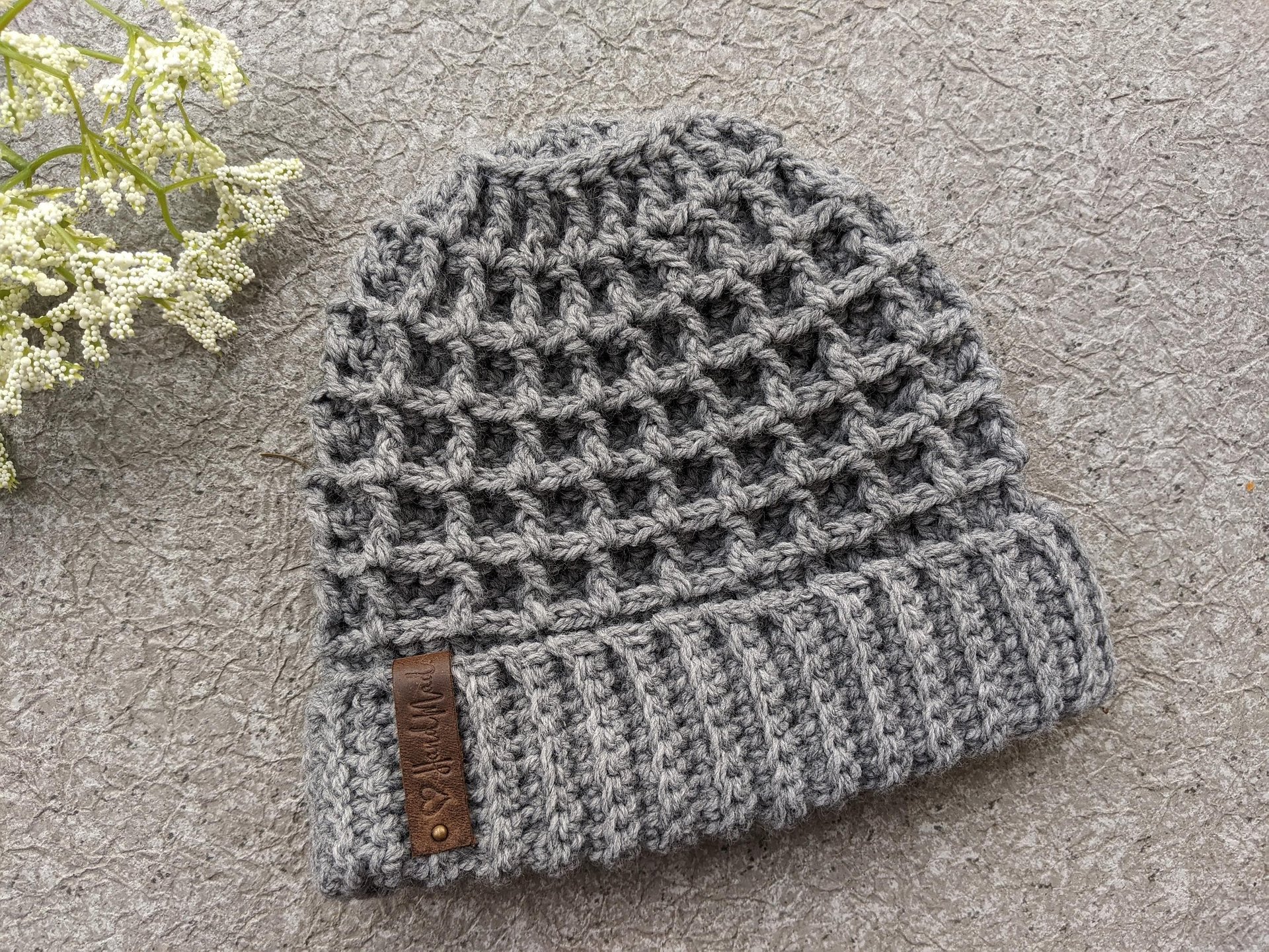 Crochet Waffle Men's Hat Pattern product image (8)