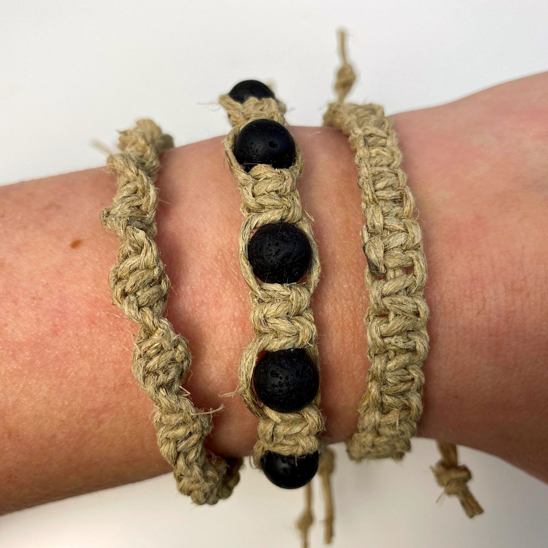 3 Macrame Hemp Bracelet Patterns | Sliding Closure (Digital PDF Pattern) product image (4)