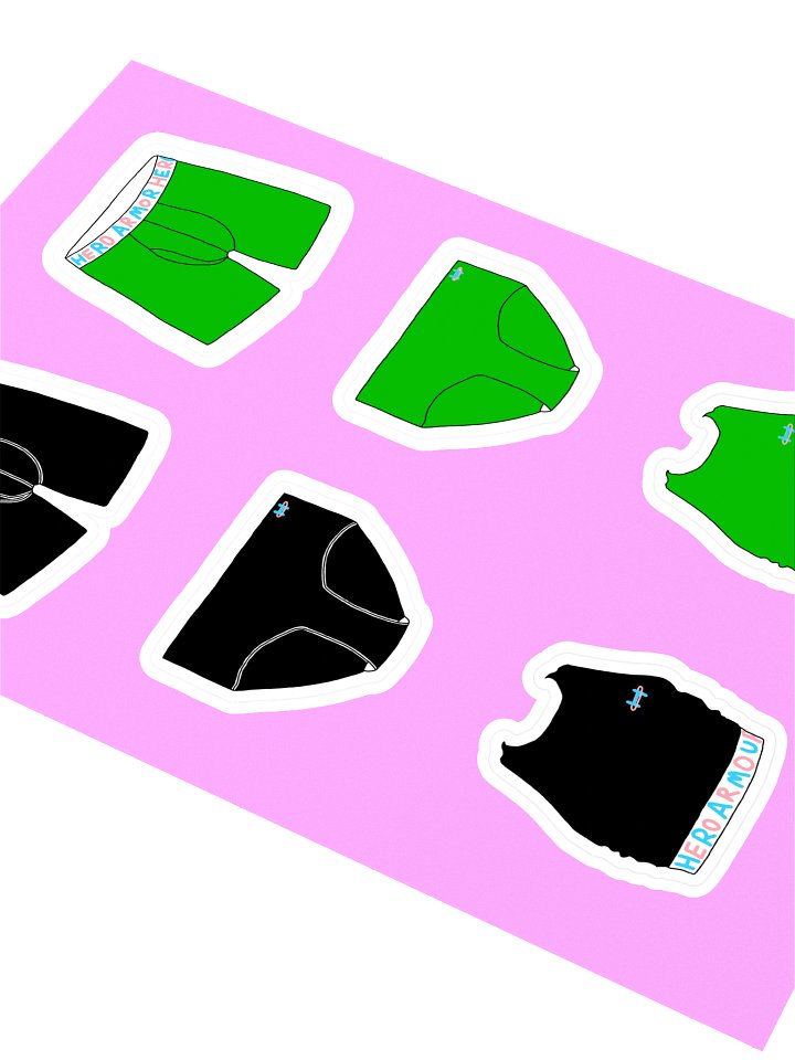 Hero Armor Underwear sticker sheet product image (2)