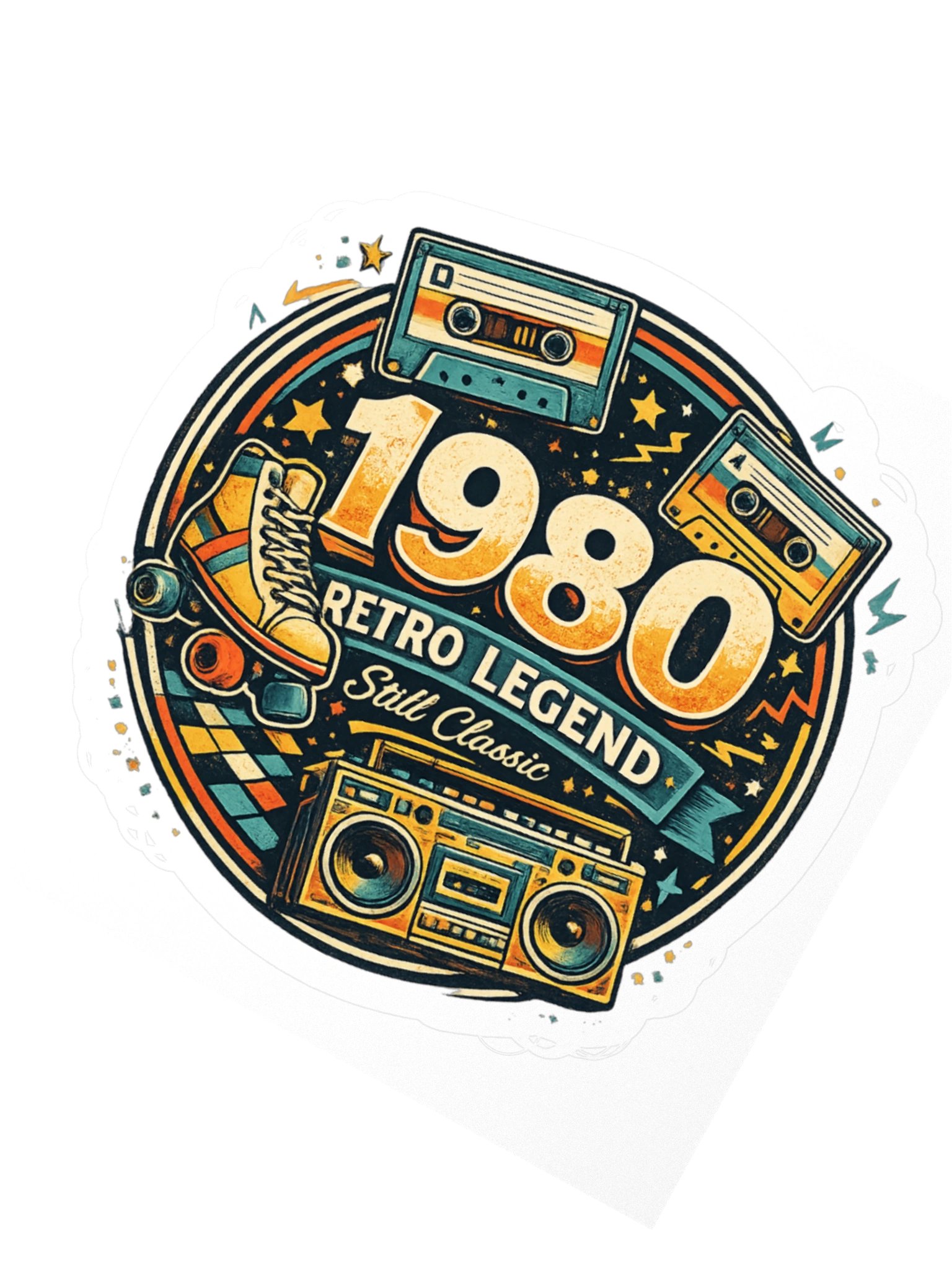 1980 Retro Legend Kiss Cut Sticker product image (7)