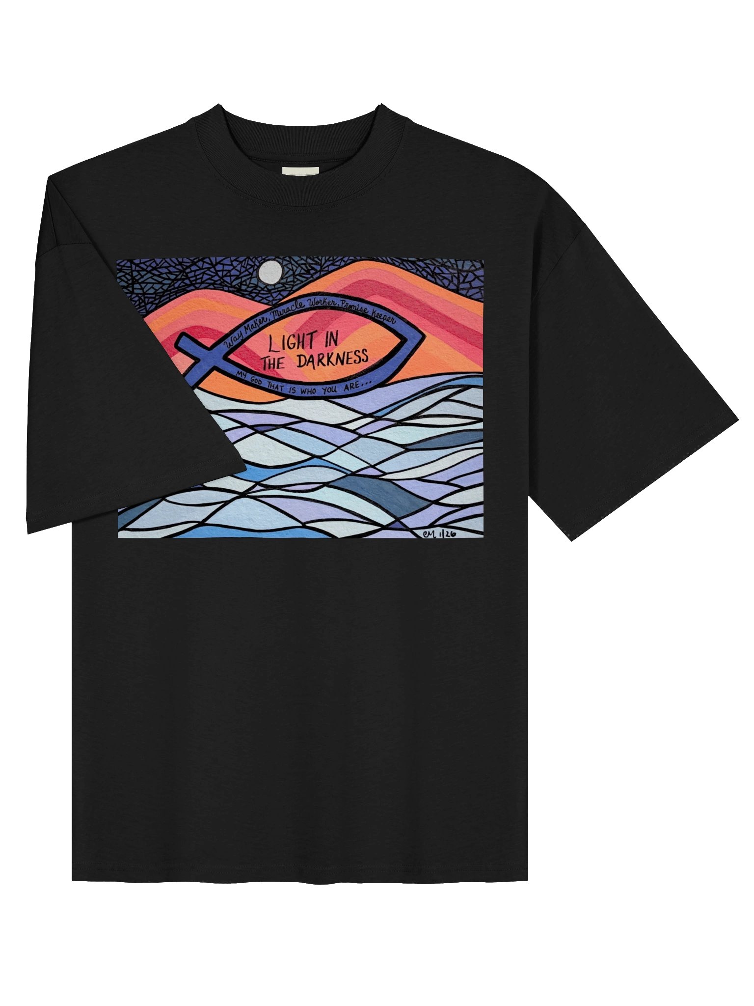 Light in the Darkness Christian Fish Tee product image (3)