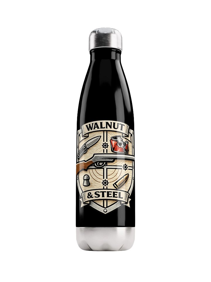 Stainless steel water bottle crest logo product image (2)