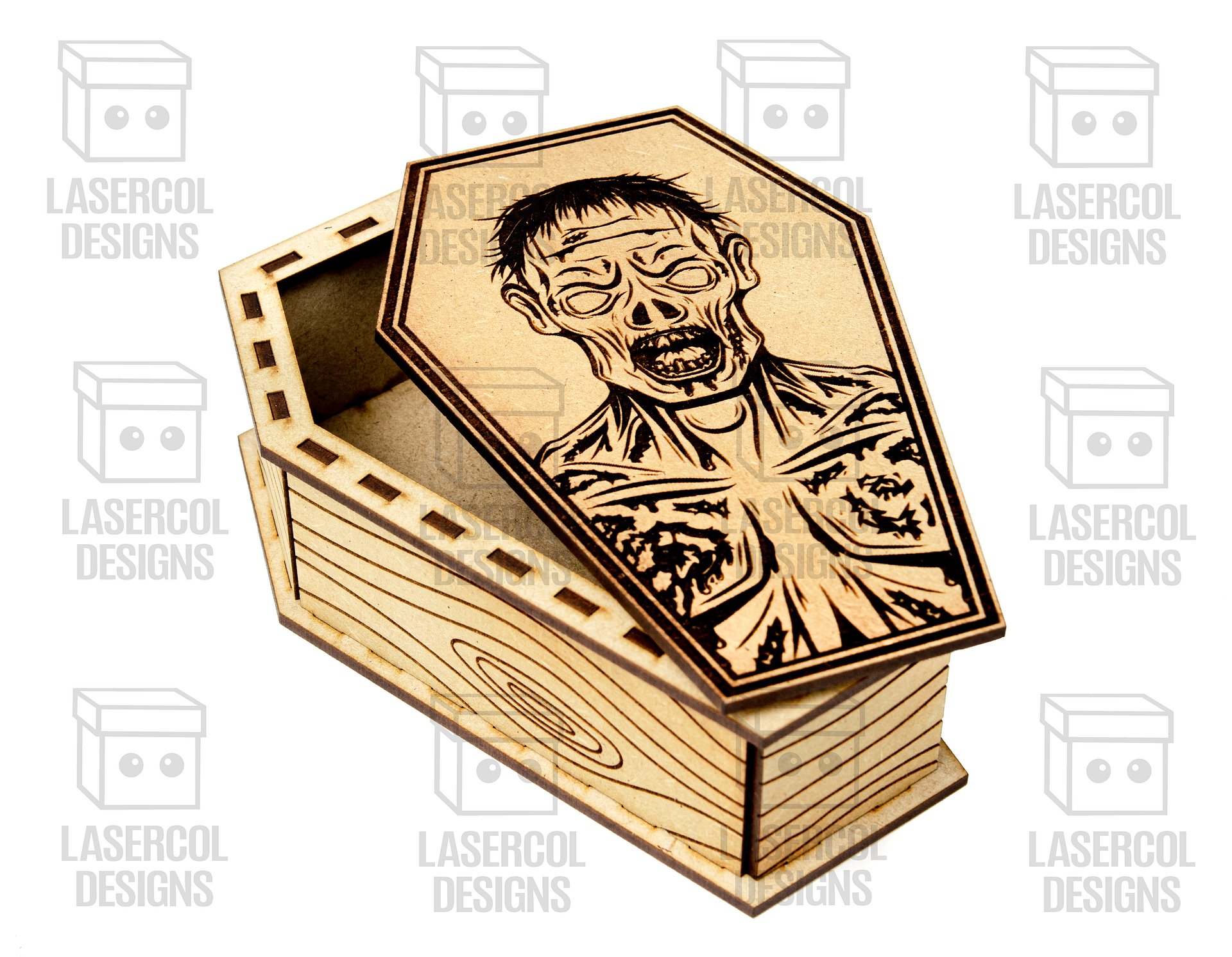 Halloween Coffin Boxes Bundle (Set 1-2-3-4) - (2 Sizes) - Laser Cut Files product image (8)