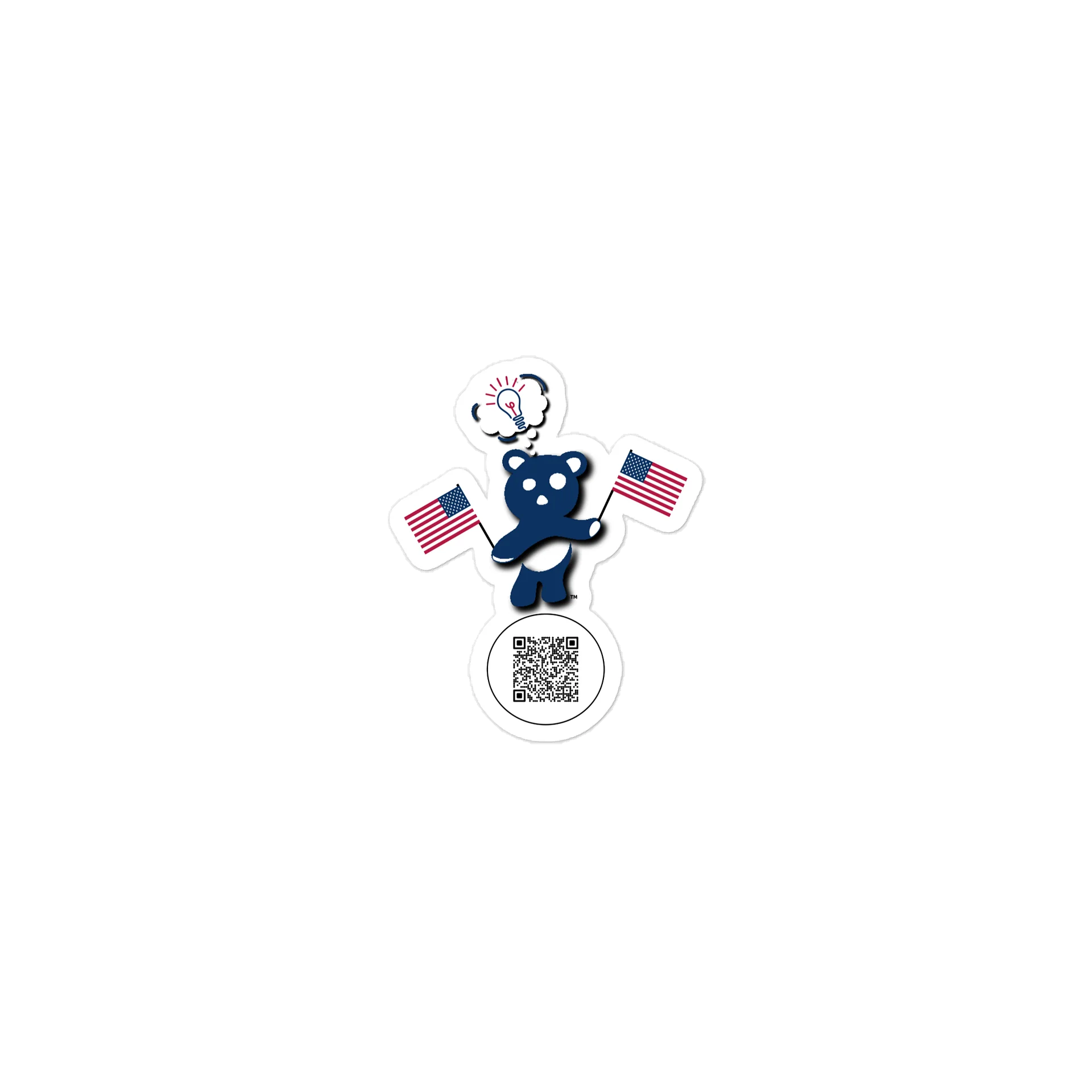 USA — Country Bear Sticker | BehrBrained Media product image (1)