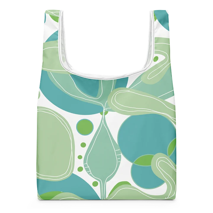 Stofftasche "Sommer auf Santorin" – Grünes Bio-Muster product image (1)