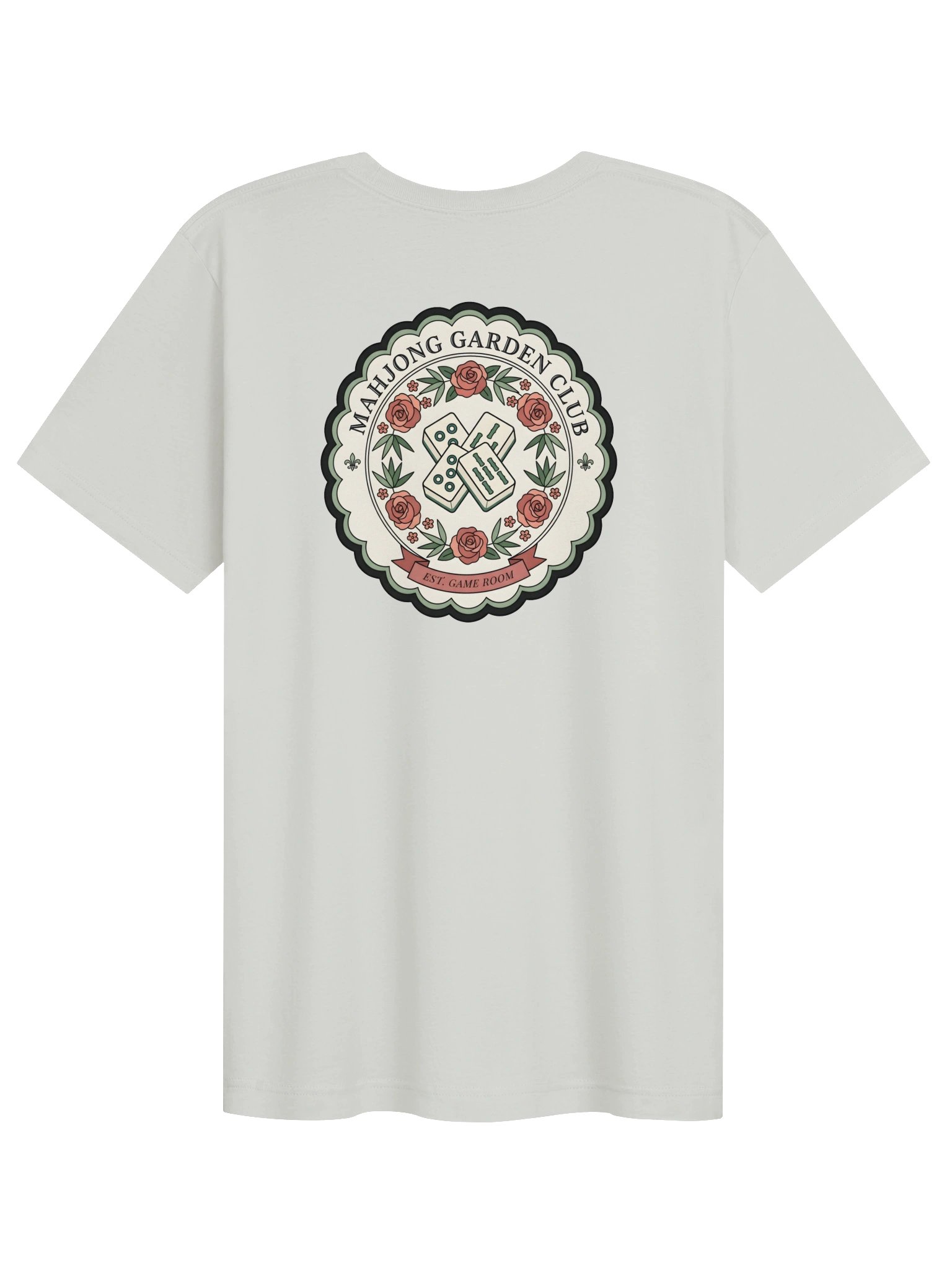 Mahjong Garden Club Front & Back T-Shirt | Floral Mahjong Shirt product image (10)