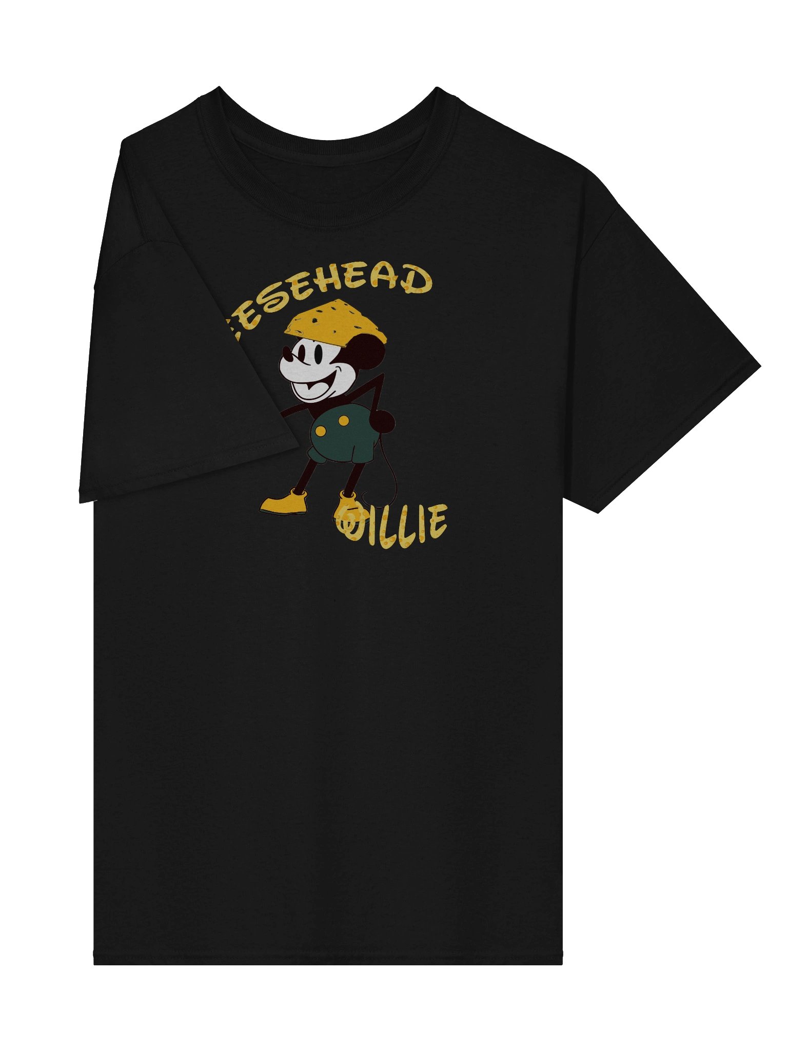 Cheesehead Willie Cartoon T-Shirt Dark Colors product image (14)