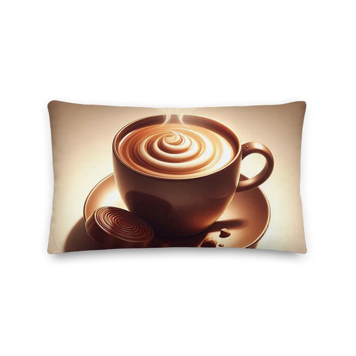 Creamy Delight All-Over Print Pillow | Coffee fuels my brain product image (2)