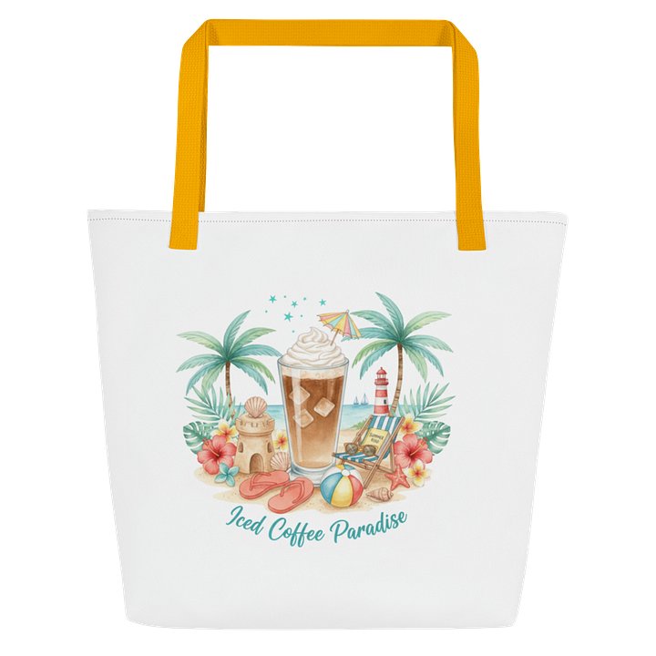 Tropical Paradise Iced Coffee Tote Bag product image (1)