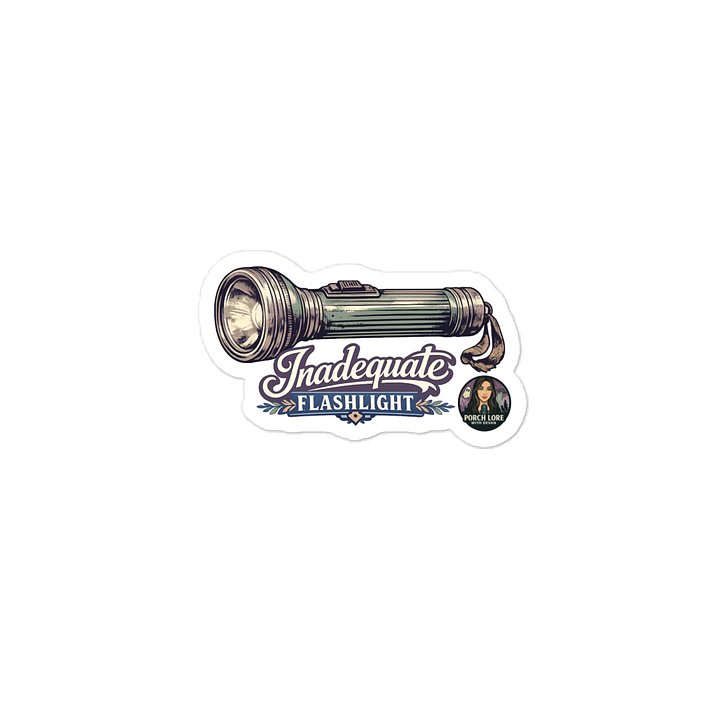 INADEQUATE FLASHLIGHT VINYL DECAL product image (2)