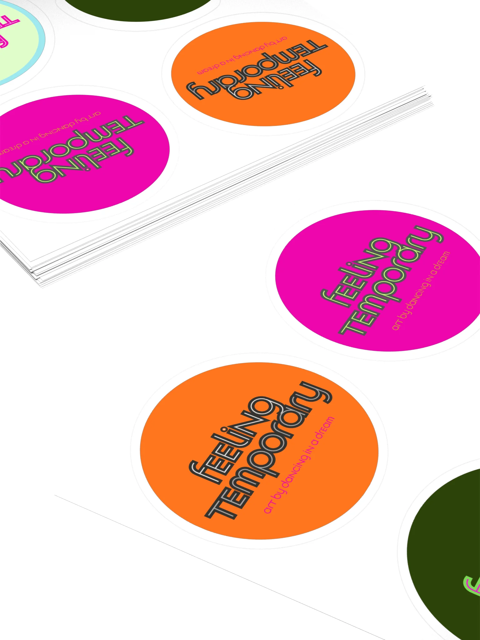 'feeling temporary' stickers | 4 pk product image (4)