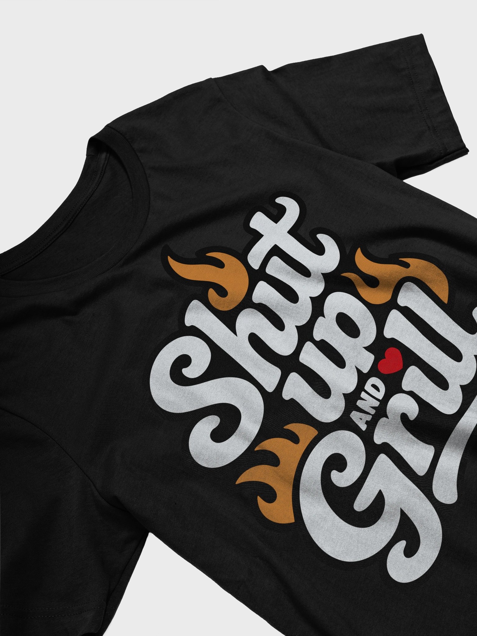 Flaming Shut Up and Grill T-Shirt product image (1)