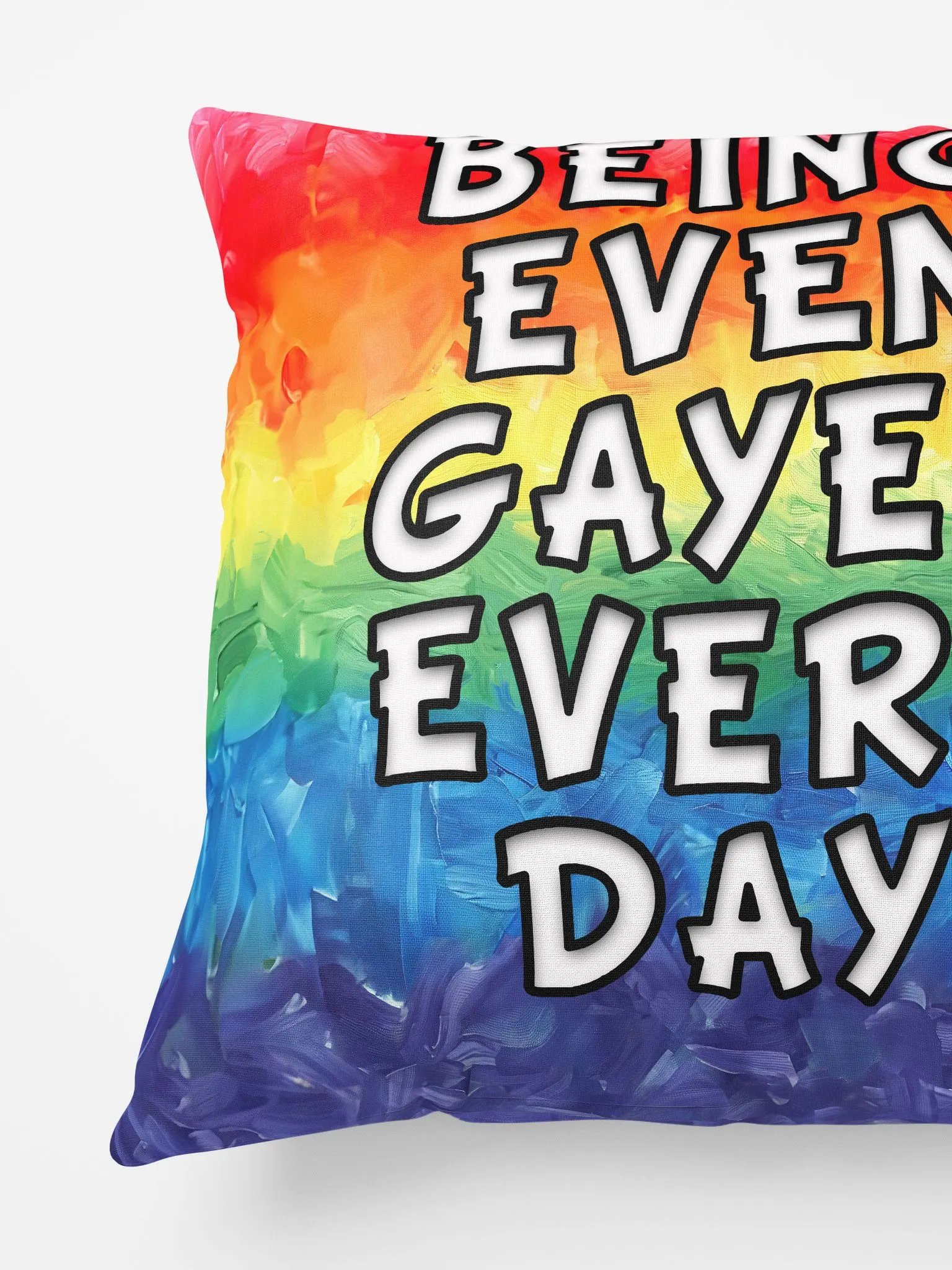 Being Even Gayer - Rainbow Pride Throw Pillow product image (4)