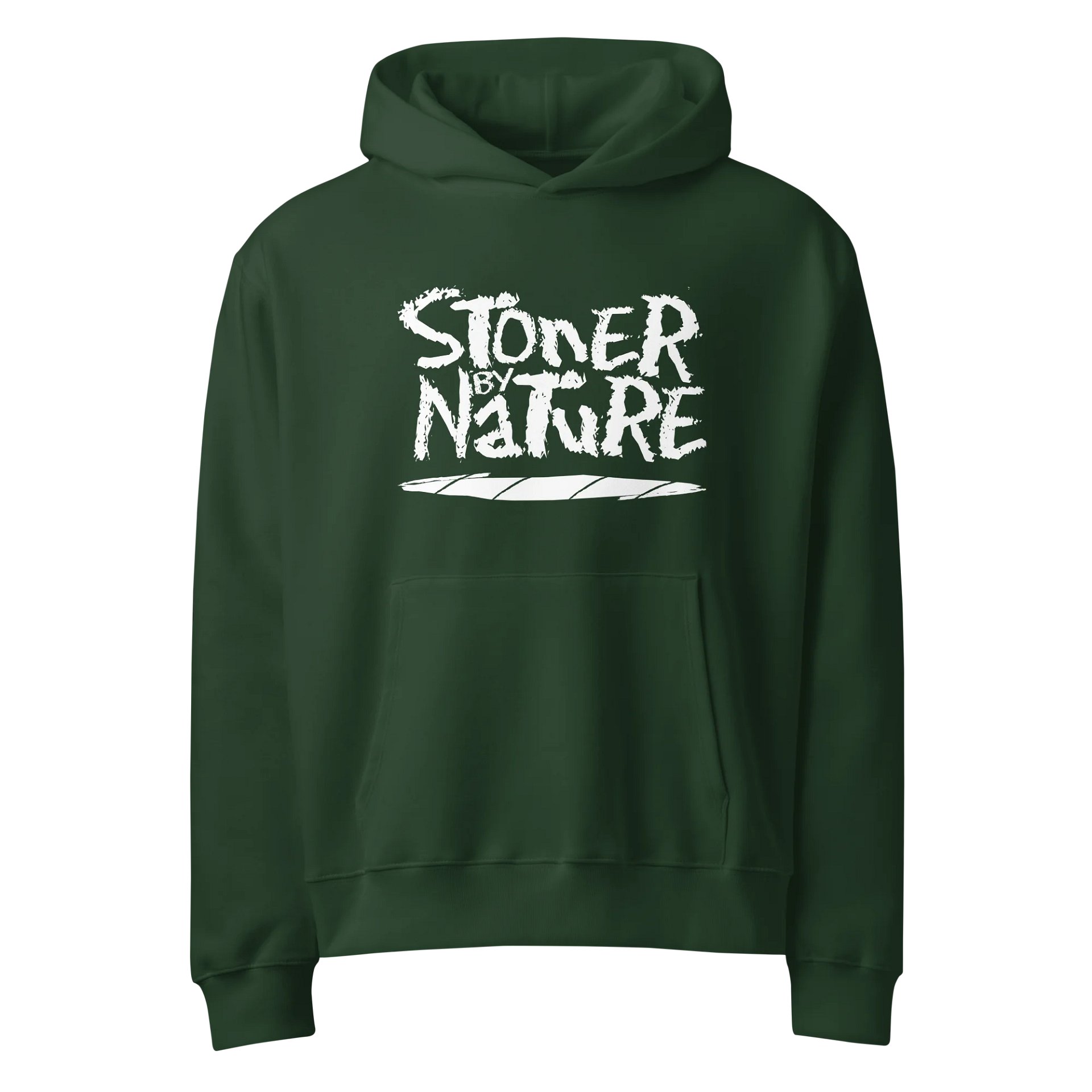 STONER BY NATURE WHITE JOINT HOODIE GREEN product image (1)