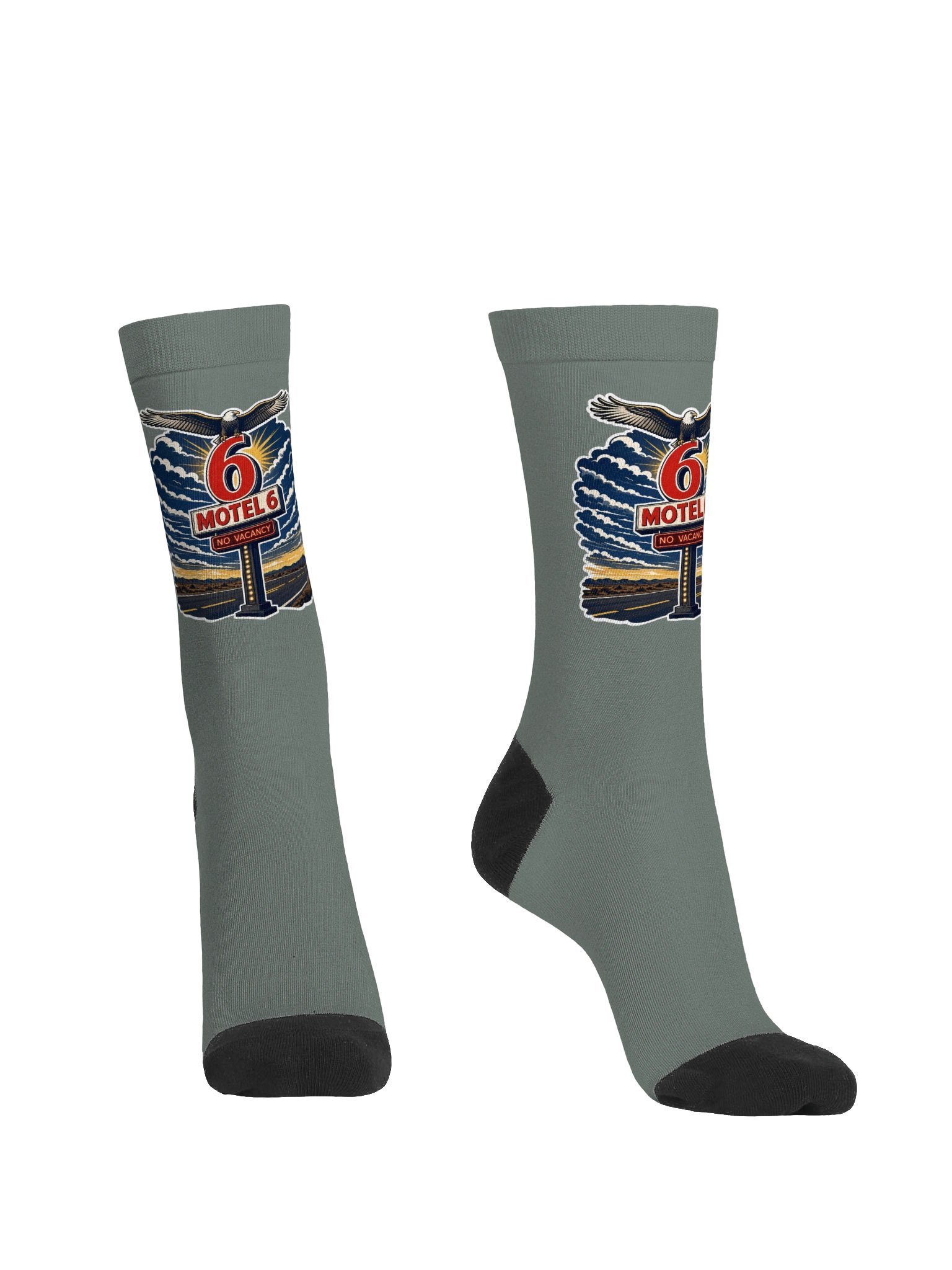 Chicago Motel 6 Winged Crew Socks product image (2)