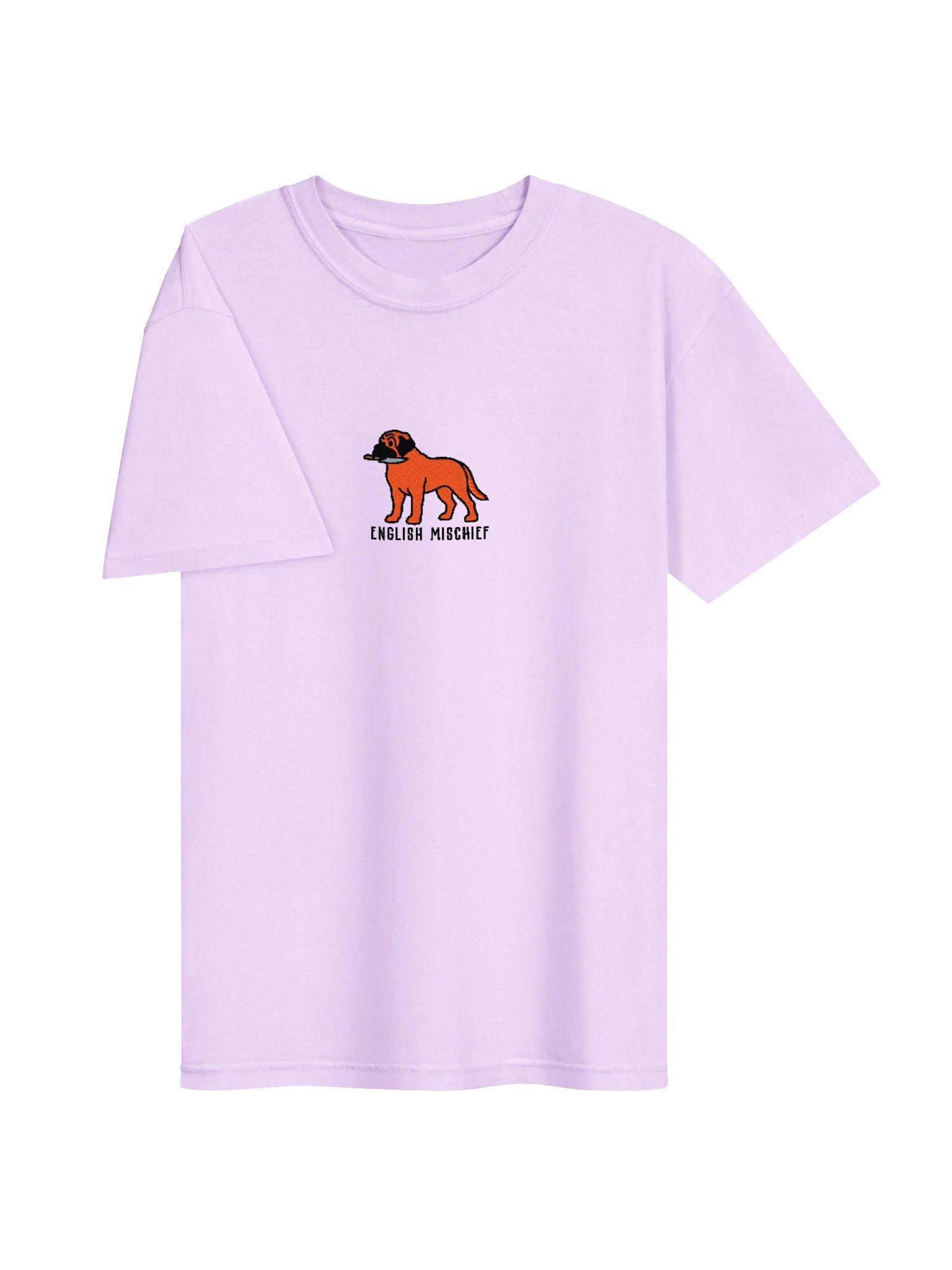 English Mischief Funny Chibi-Style Embroidered T-Shirt for English Mastiff(Red) Owners product image (93)