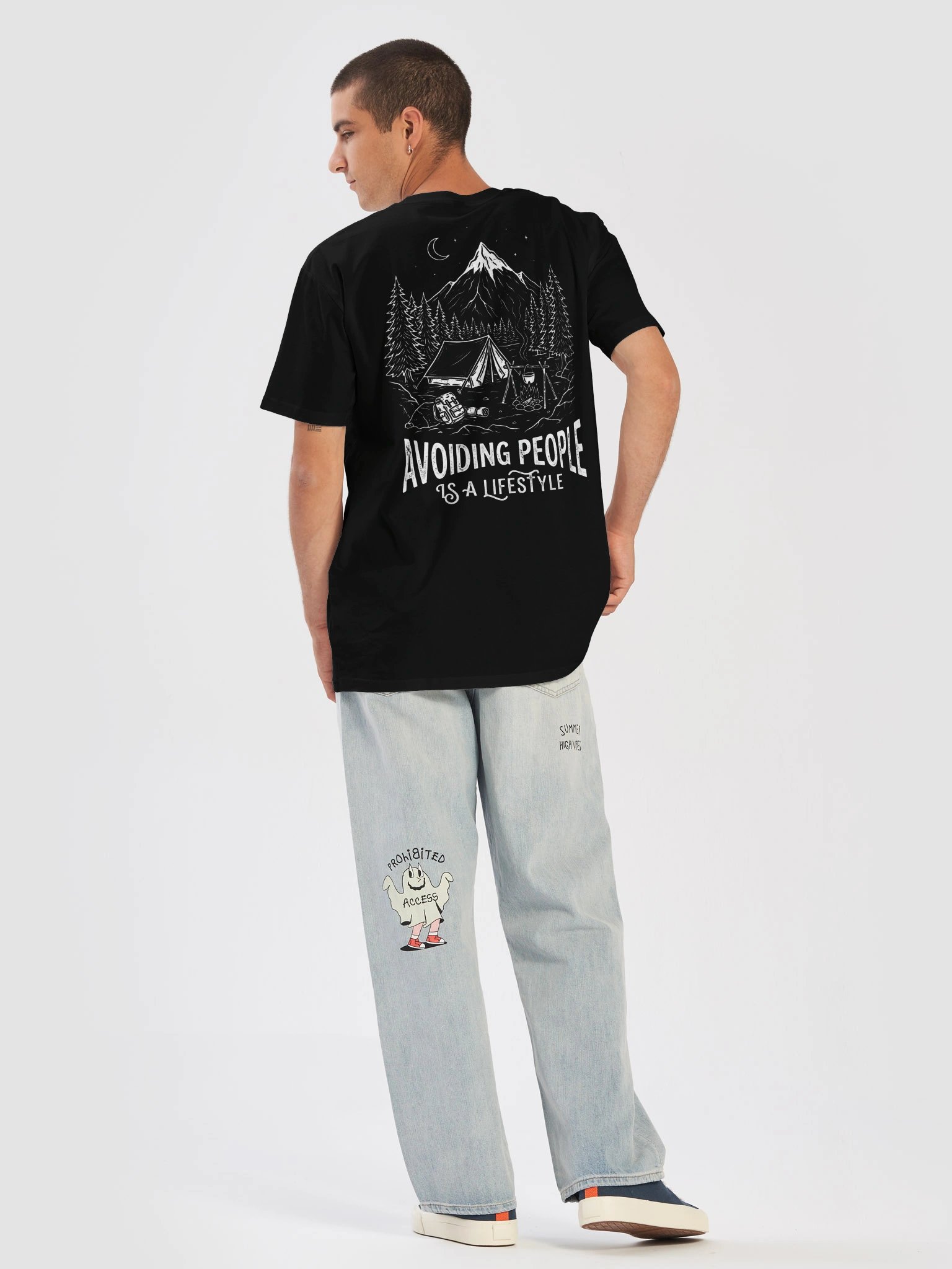 Avoiding People Is A Lifestyle T-Shirt | Introvert Camping & Outdoor Graphic Tee product image (24)