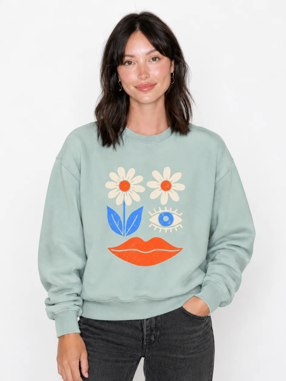 Flower Face Sweatshirt product image (2)