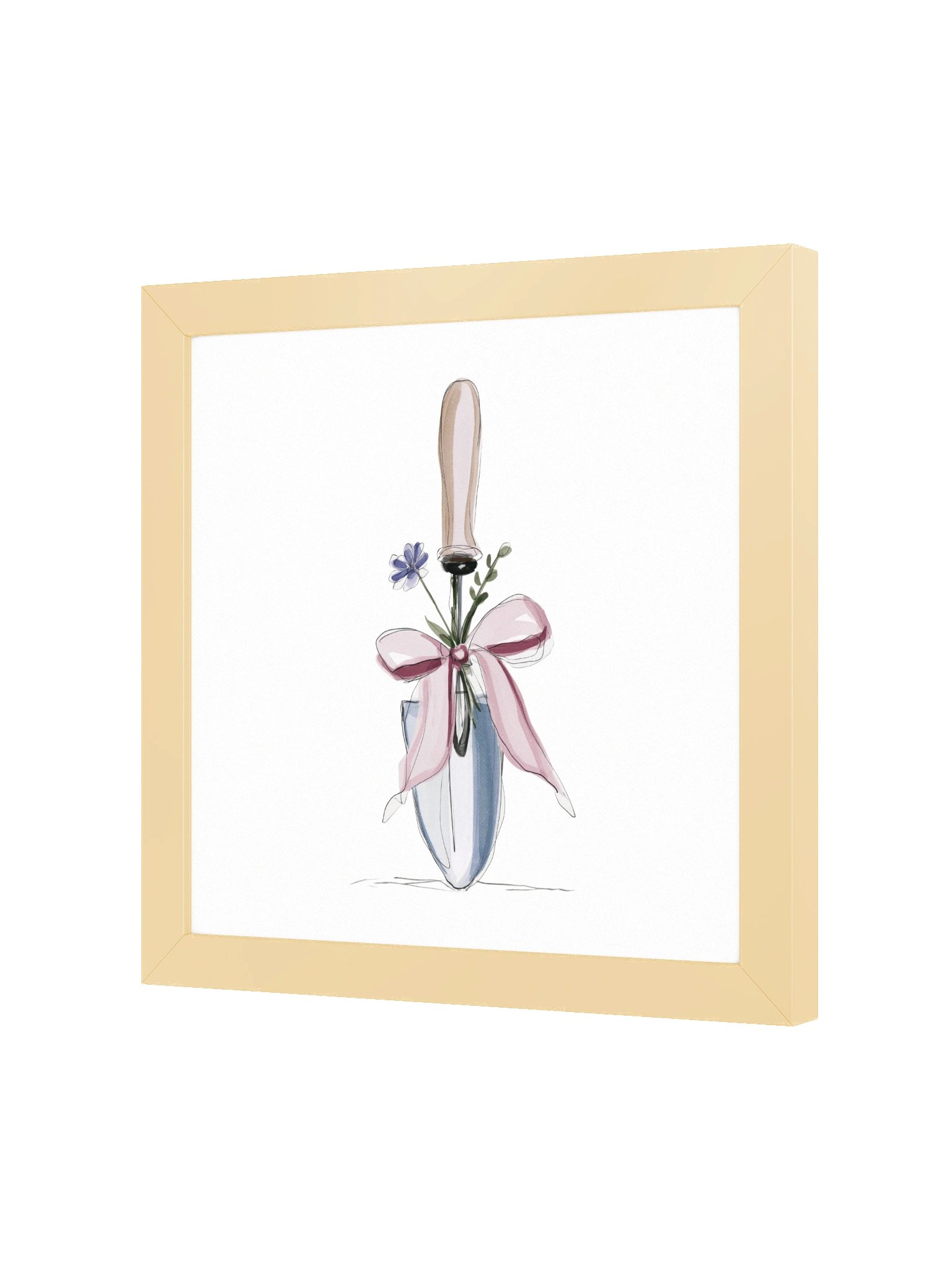 Wildflower Reverie — The Gardener’s Ribbon Framed Art Print (10x10") product image (6)
