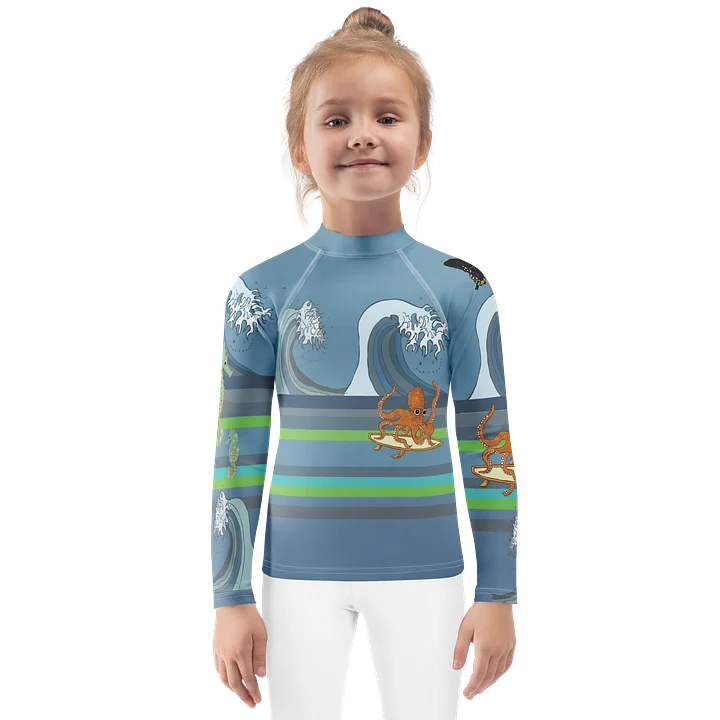 Octopus Wave Kids Rash Guard product image (1)