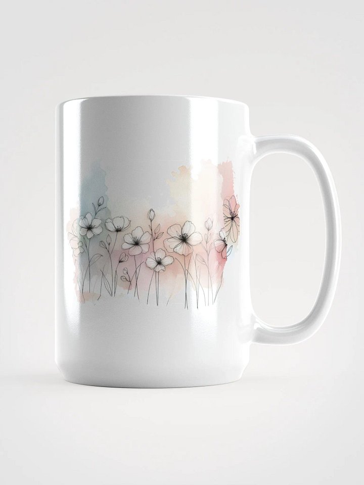 watercolor florals *microwave safe* ceramic coffee mug product image (1)
