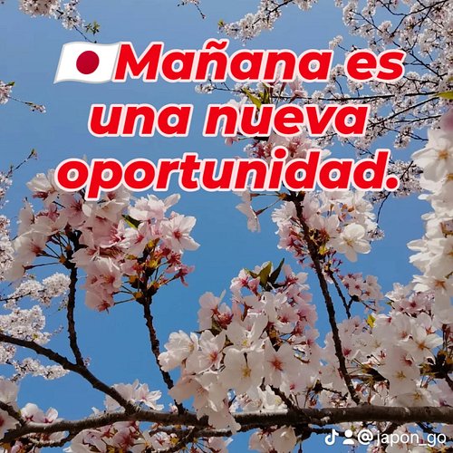 Mañana es una nueva oportunidad.