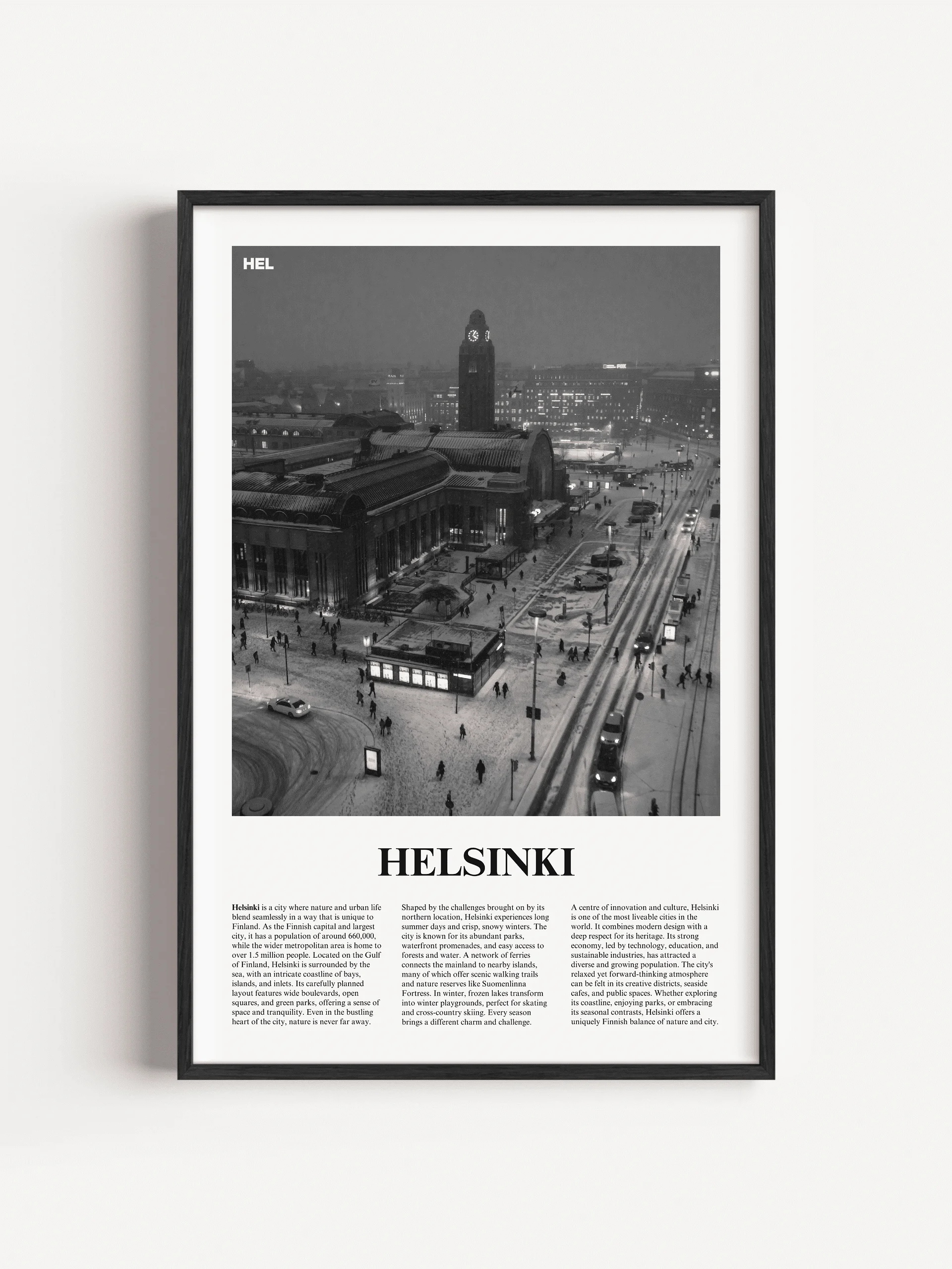 Helsinki 04 Newspaper Poster | Framed product image (1)