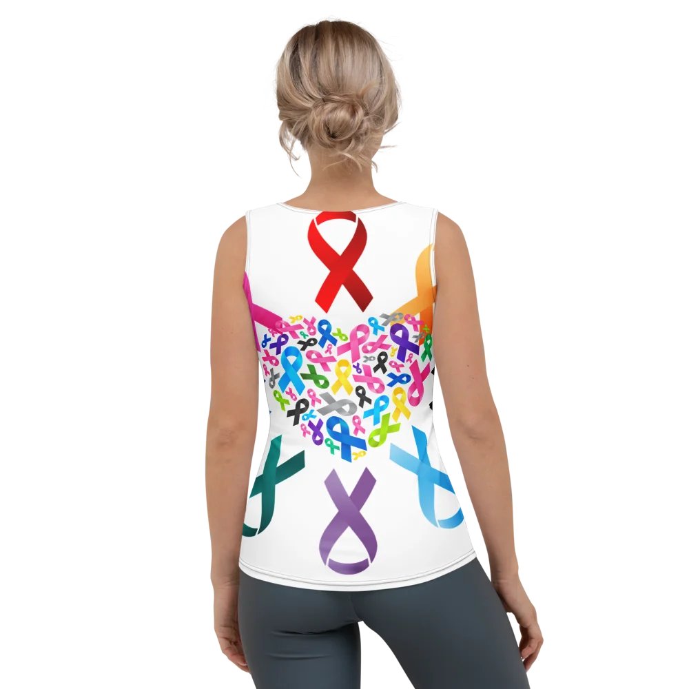 Cancer Awareness Ribbon Circle All-Over Print Women's Tank Top product image (2)