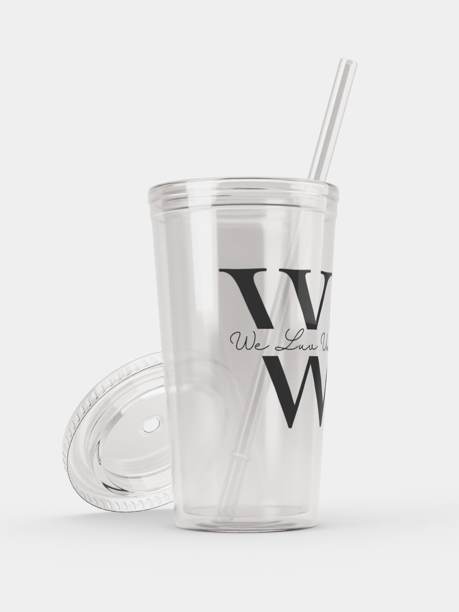 WLU Double Wall Clear Plastic Tumbler product image (7)