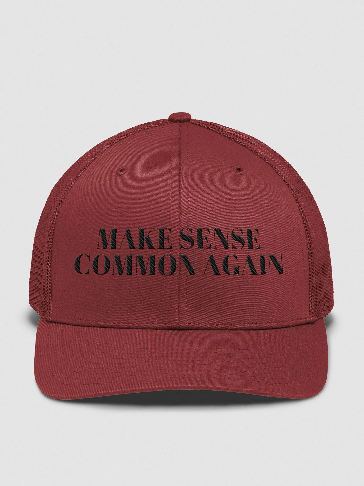 Make Sense Common Again Trucker Hat (Black) product image (4)