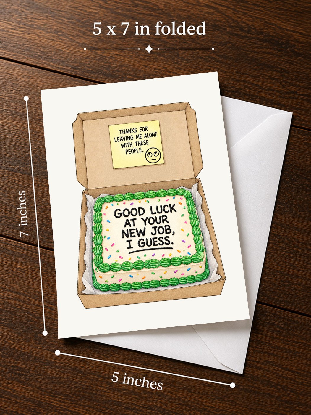 GOOD LUCK AT YOUR NEW JOB I GUESS: Funny Card For Coworker/Work Friend Leaving product image (3)