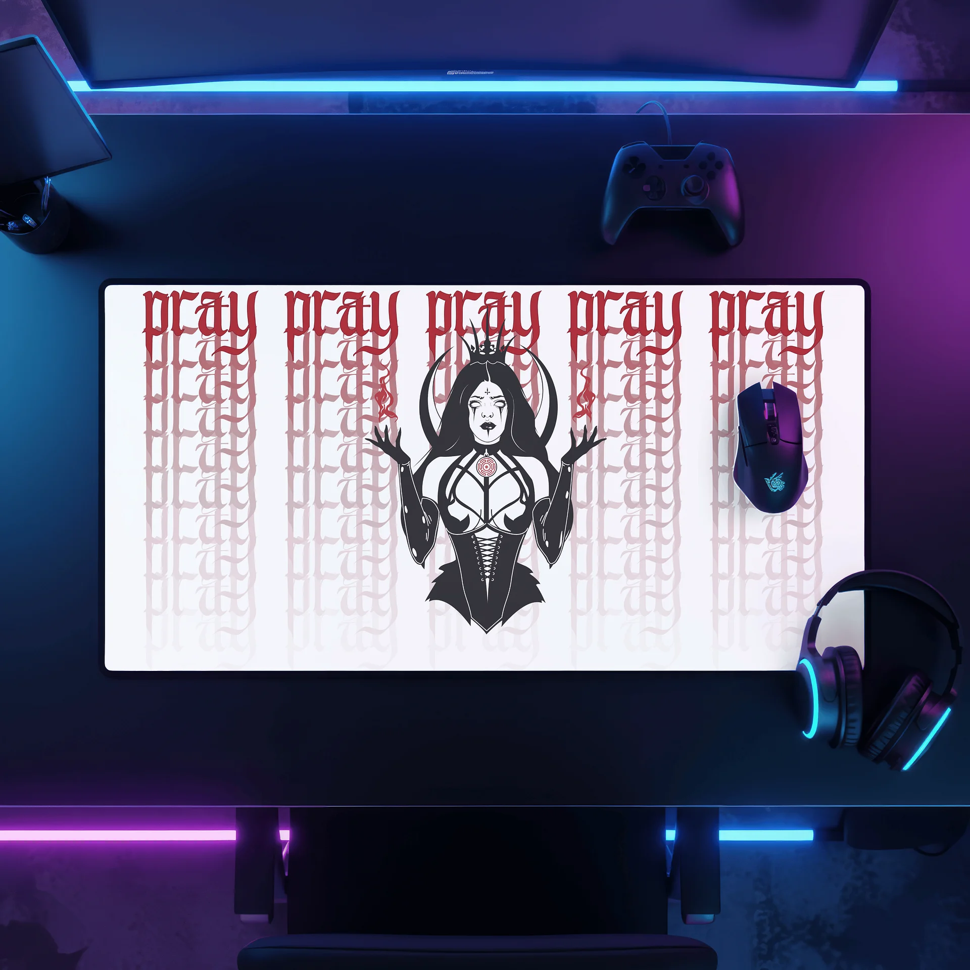 Pray To Her Desk Mat product image (1)