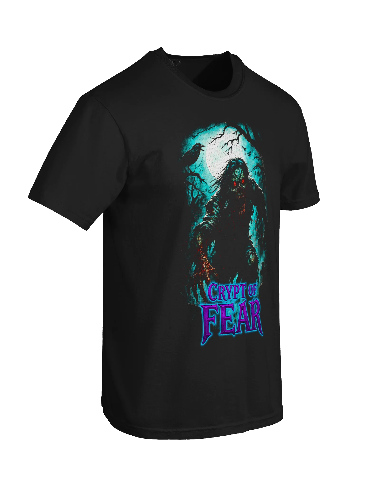 CRYPT OF FEAR Zombie Moon Horror Tee product image (6)