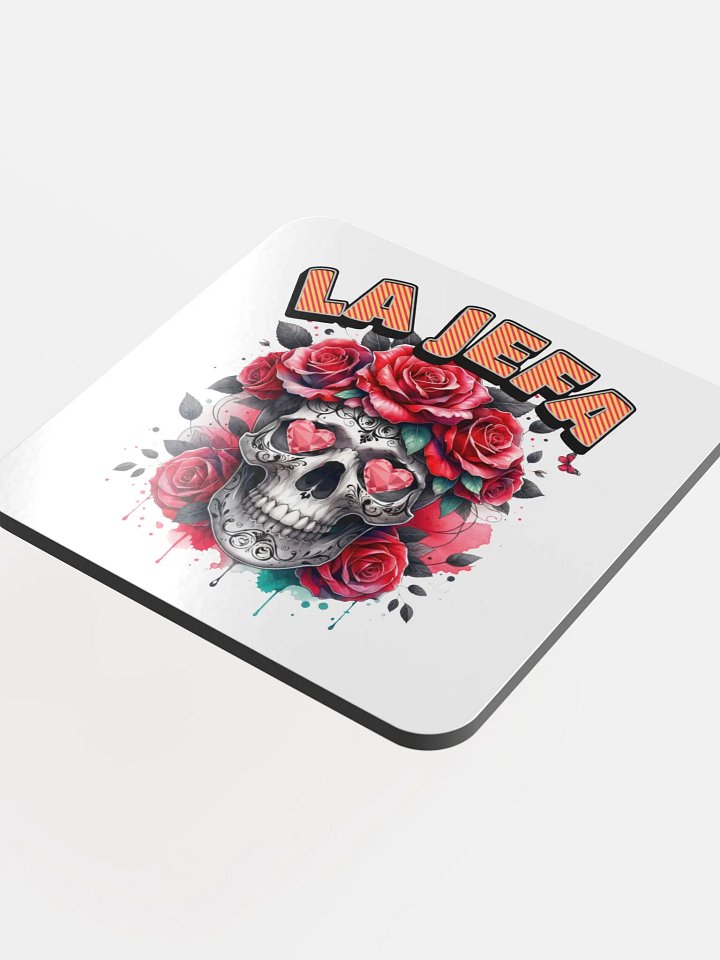 La Jefa Skull The Boss Glossed Cork Coaster product image (1)