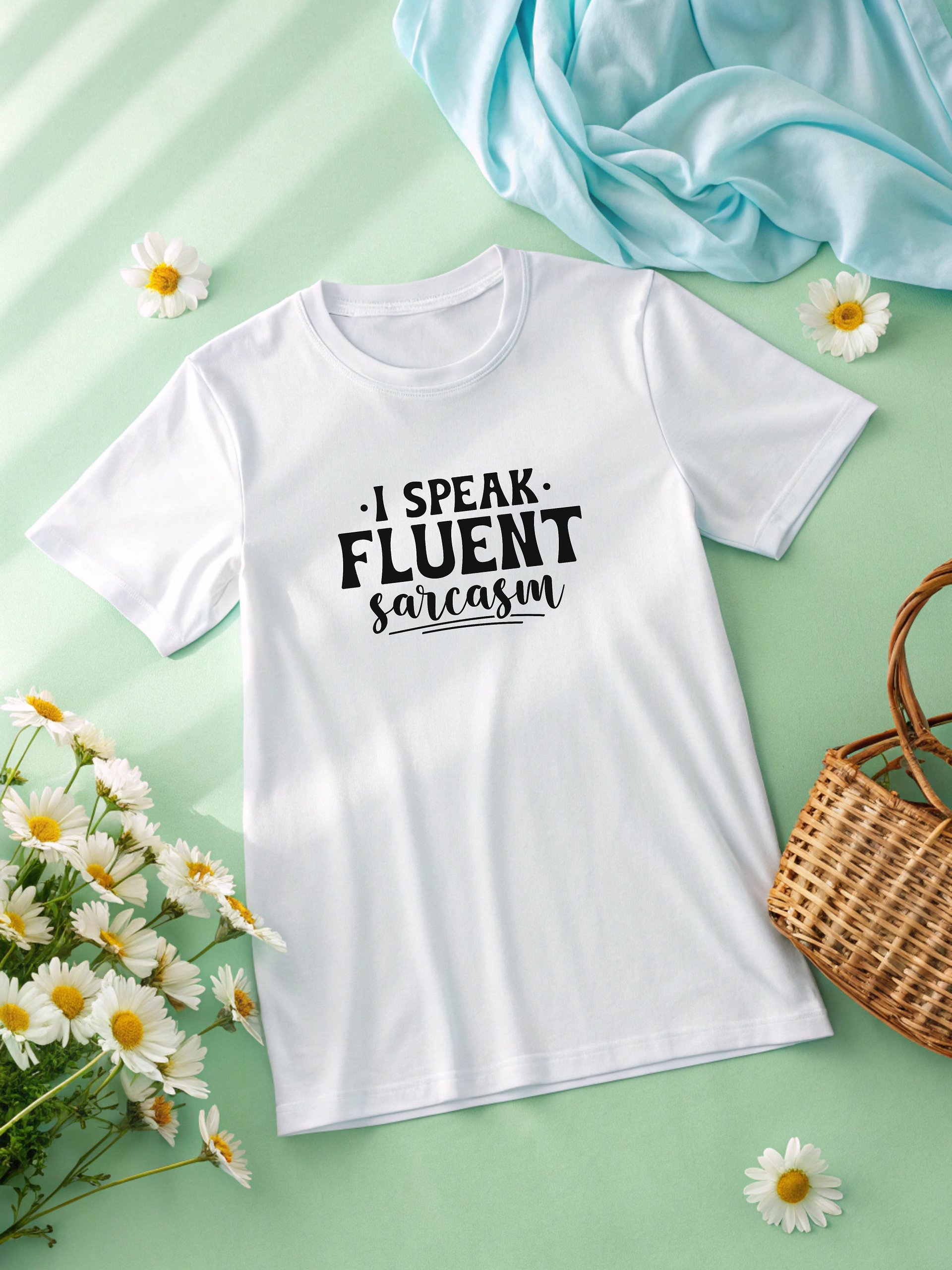 I Speak Fluent Sarcasm Women White T-Shirt product image (2)