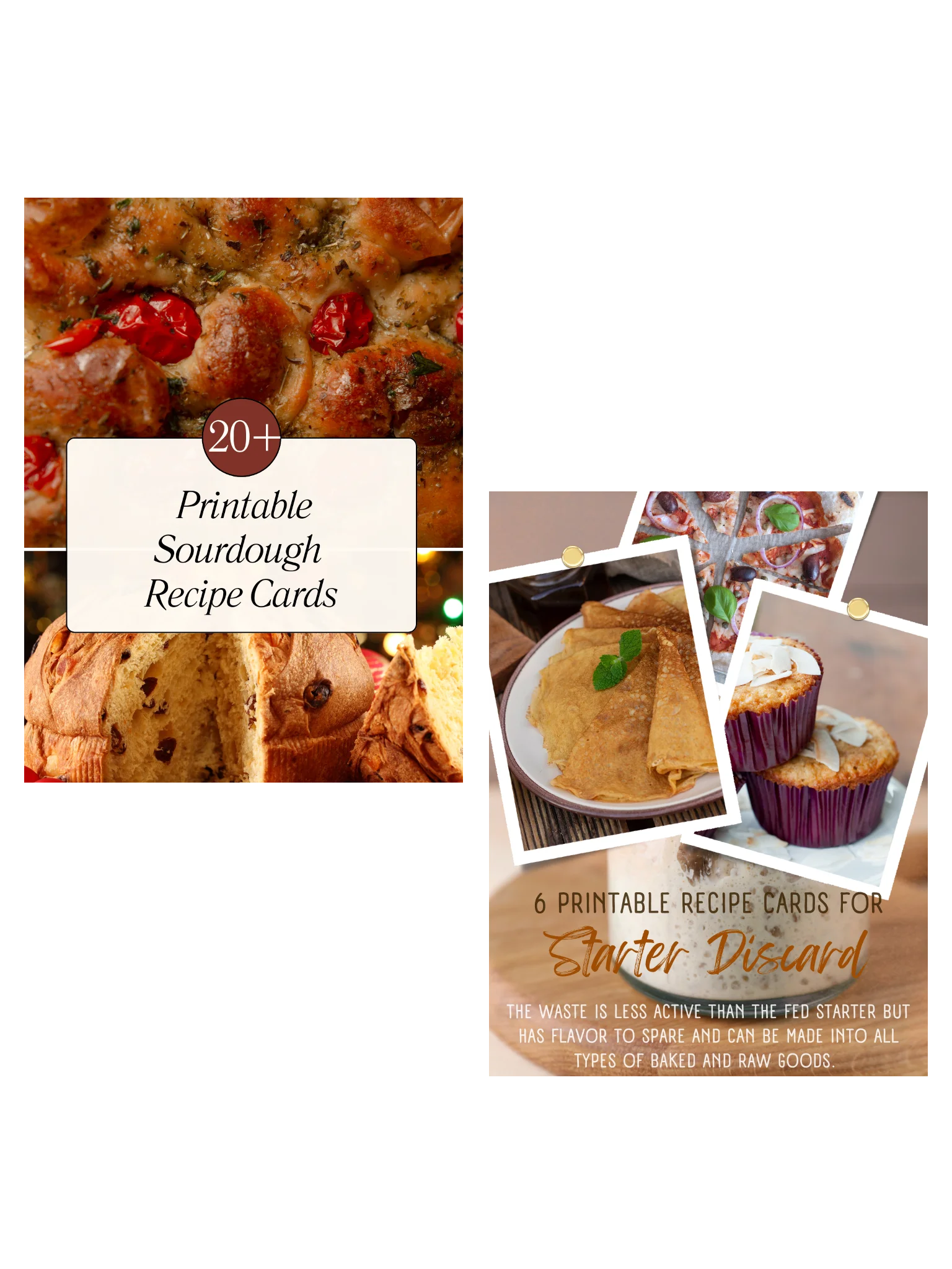 Sourdough Recipe &  Discard Recipe Cards - BreadXBaker product image (1)