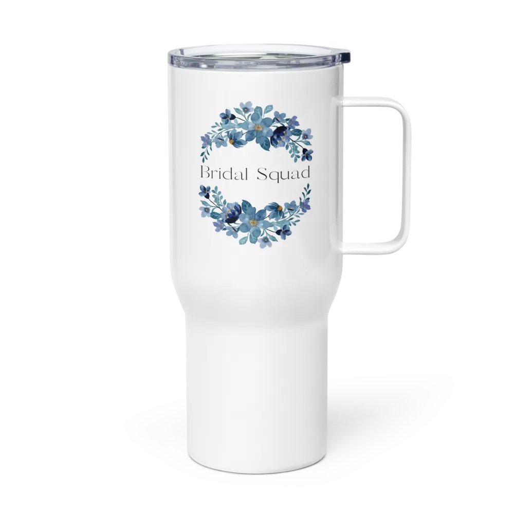 Bridal Squad 009 Blue Floral Bliss Travel Mug product image (3)