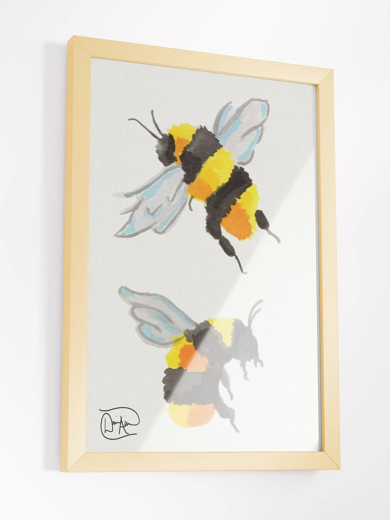 Beebert & Beetrice Watercolour Framed Poster product image (3)